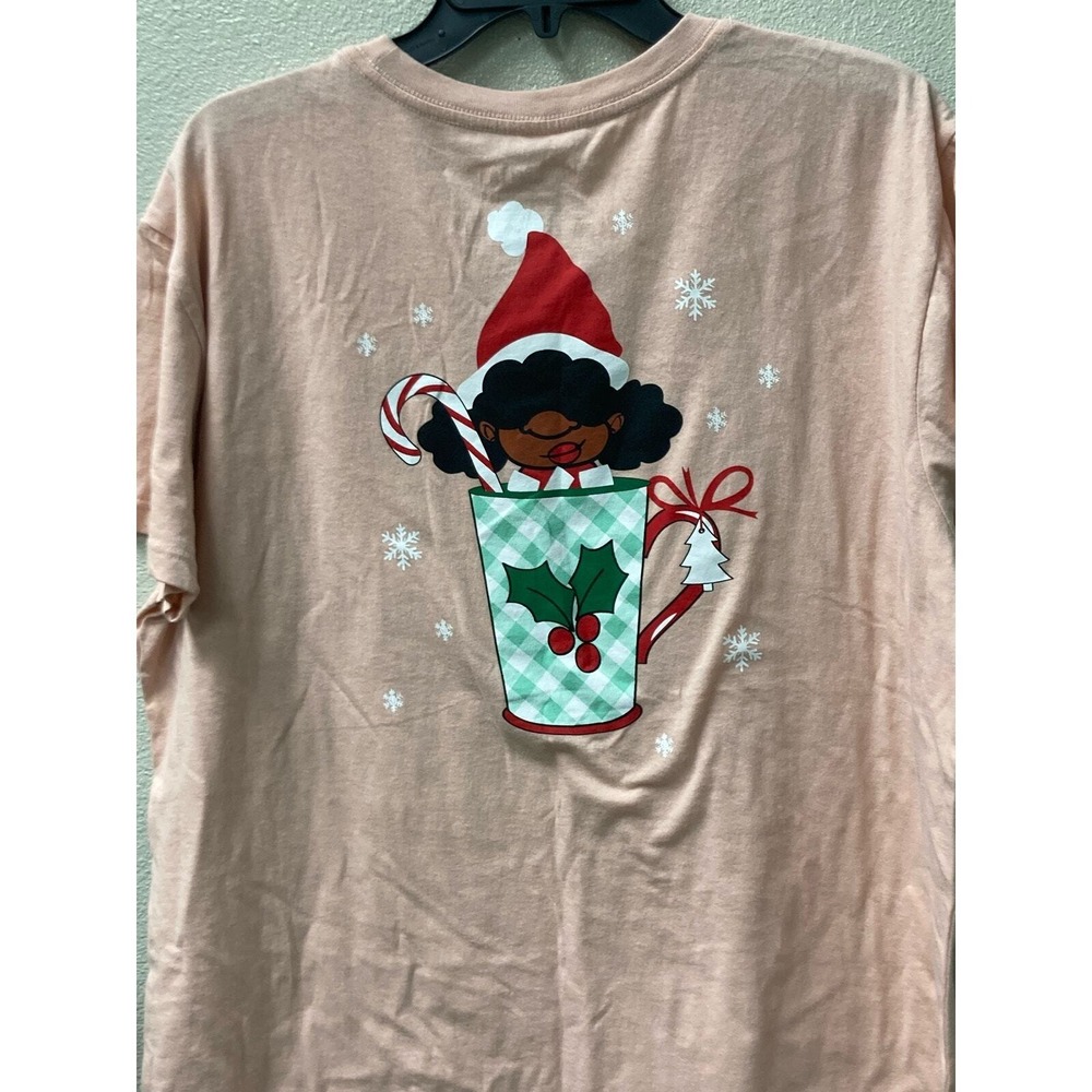 Black Paper Party XXL Christmas‎ T-Shirt Doing a Latte For Christmas